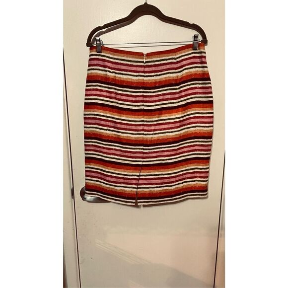 Talbots Multicolor Stripe Linen Pencil Skirt Size 6 - Picture 7 of 9